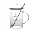 Luminous Heat-resistant Glass With Lid Spoon Pi-Mart