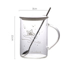 Luminous Heat-resistant Glass With Lid Spoon Pi-Mart