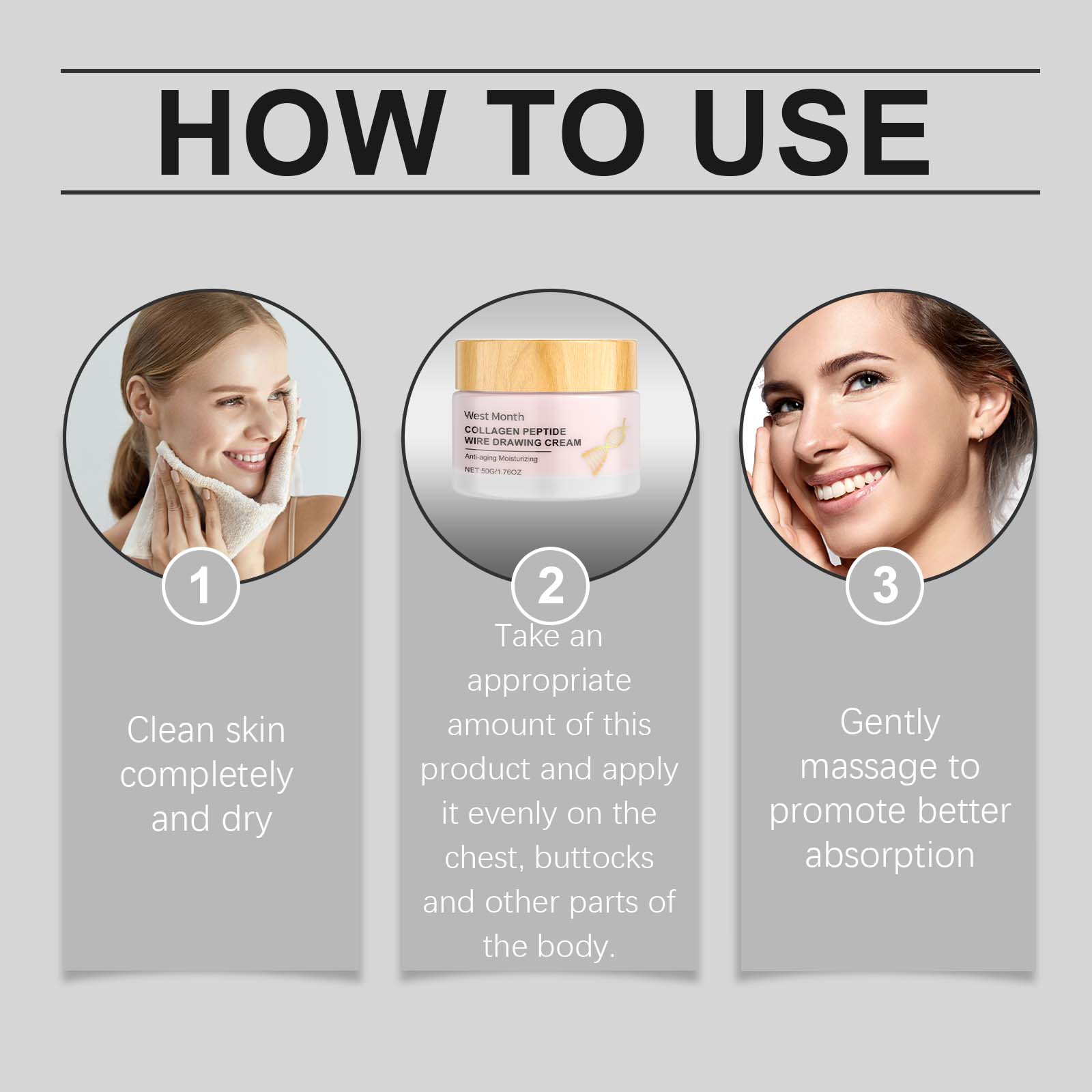 West&Month Collagen Polypeptide Skin Care Cream, Facial Hydrating Skin Care And Moisturizing Skin Moisturize Lootquake LLC
