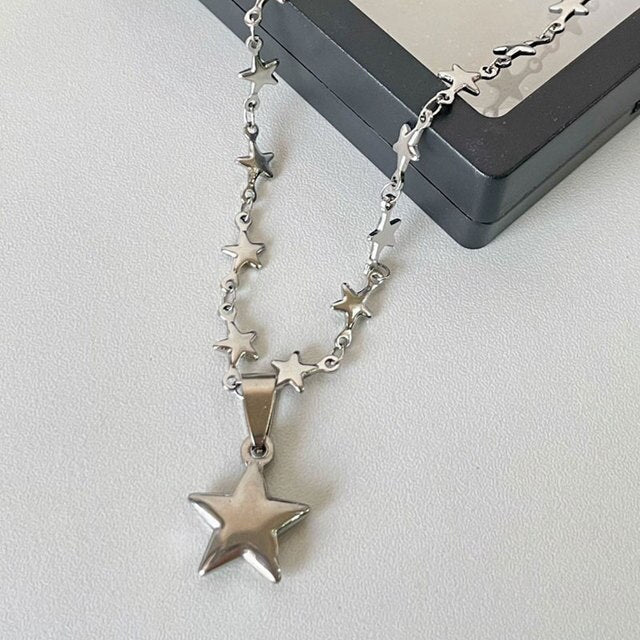 Metal Star Pendant Necklace Pi-Mart