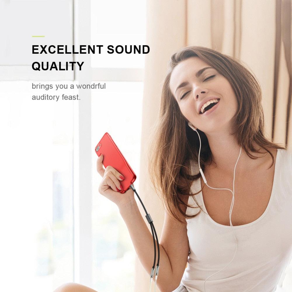 Earphone Extension Cable Jack 3.5mm Audio Cable Male To 2 Female Aux Cable Headphone Splitter Dual Headphone Jack Adapter For Earphone Headset Compatible with Mobile Phone Tablet Laptop Stevvex