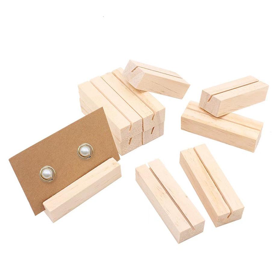 Earrings Jewelry Display Wooden Base Ring Necklace Jewelry Stands Holders Earring Cards Wood Base Retail Display Classic Design Ring Necklace Jewelry Storage Case Jewelry Organiser For Women Stevvex
