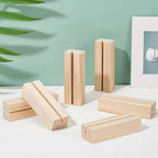 Earrings Jewelry Display Wooden Base Ring Necklace Jewelry Stands Holders Earring Cards Wood Base Retail Display Classic Design Ring Necklace Jewelry Storage Case Jewelry Organiser For Women Stevvex