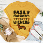 Easily Distracted By Wieners Tee Peachy Sunday