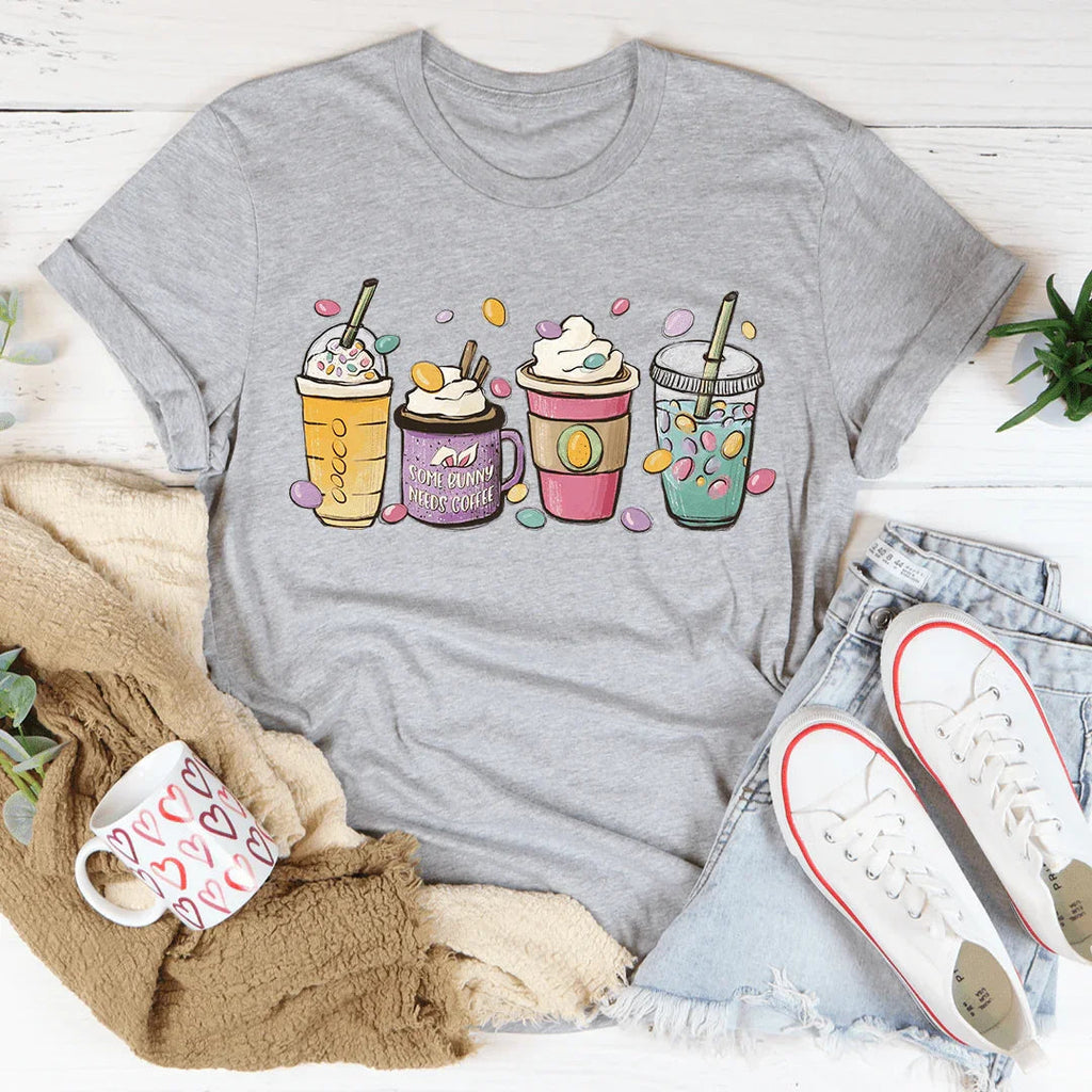Easter Bunny Coffee Tee Peachy Sunday