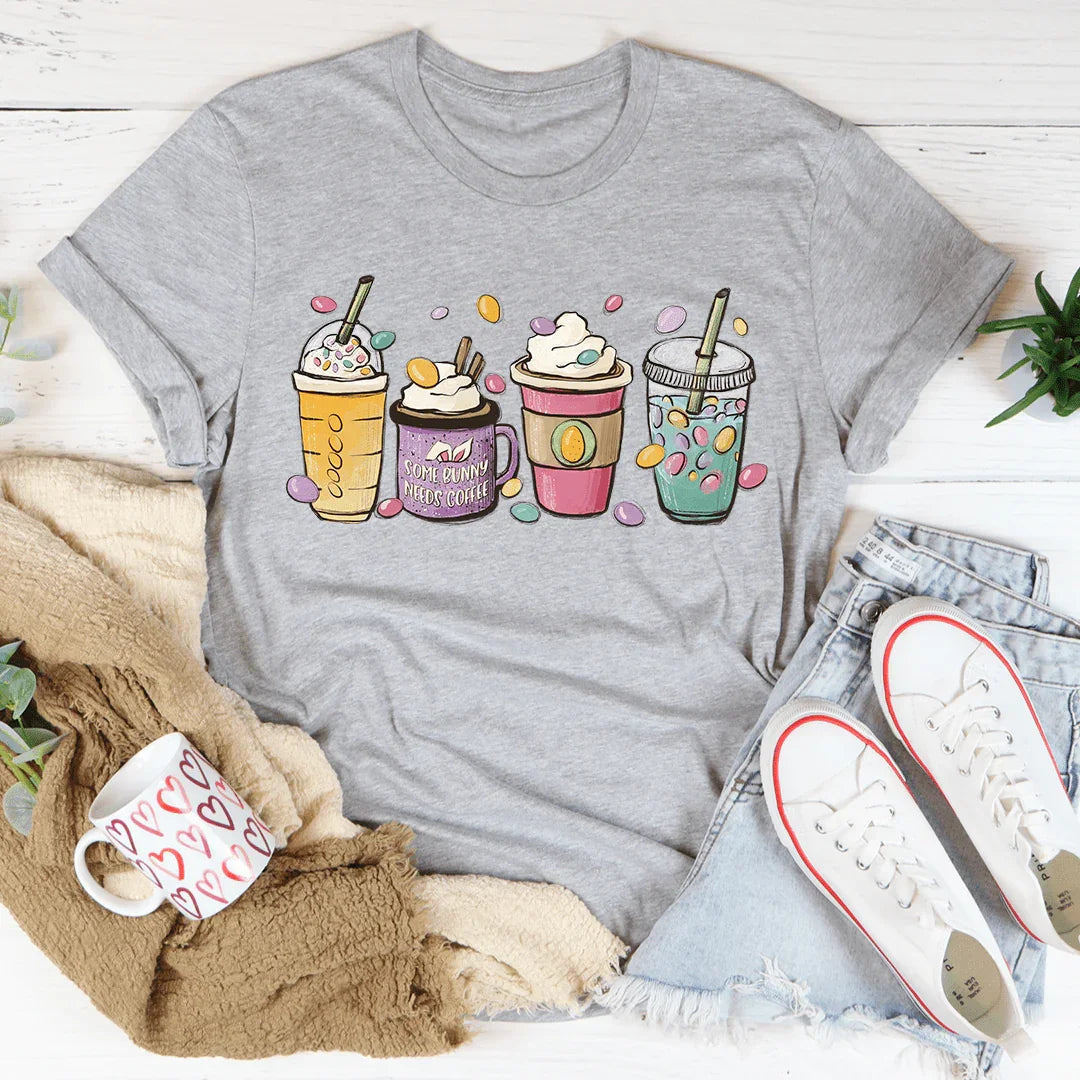 Easter Bunny Coffee Tee Peachy Sunday