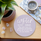 Easter Spring Ceramic Coasters 4in Set Cute Floral Bunny Drink Table Coasters