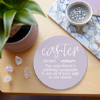 Easter Spring Ceramic Coaster Set 4 Inch Absorbent Drink Coasters Table Protectors Pack BandsCo Straps
