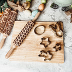 Easter Spring Rolling Pins for Kids and Bakers - Embossed Cookie Dough Pins BandsCo Straps
