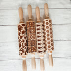 Easter Spring Rolling Pins for Kids and Bakers - Embossed Cookie Dough Pins BandsCo Straps