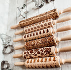 Easter Spring Rolling Pins for Kids and Bakers - Embossed Cookie Dough Pins BandsCo Straps