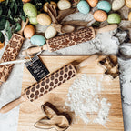 Easter Spring Rolling Pins for Kids and Bakers - Embossed Cookie Dough Pins BandsCo Straps