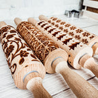 Easter Spring Rolling Pins for Kids and Bakers - Embossed Cookie Dough Pins BandsCo Straps