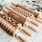 Easter Spring Rolling Pins for Kids and Bakers - Embossed Cookie Dough Pins BandsCo Straps