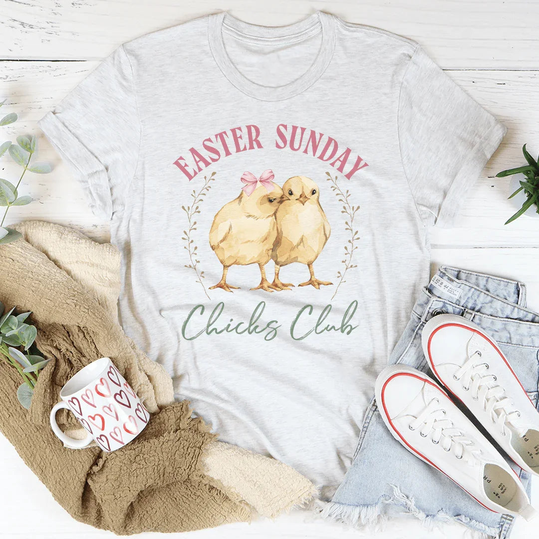 Easter Sunday Chicks Club Tee Peachy Sunday