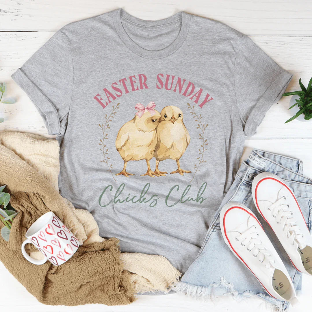 Easter Sunday Chicks Club Tee Peachy Sunday