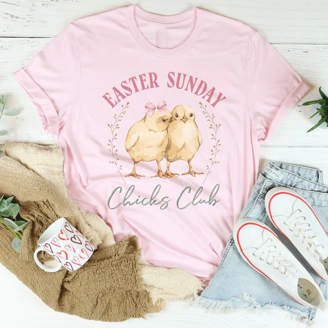 Easter Sunday Chicks Club Tee Peachy Sunday