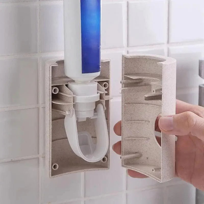 Easy Home Toothpaste Dispenser Squeezer Pasta Toothbrush Holder Wall Mounted Bathroom  Products  Accessories