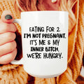 Eating For Two Ceramic Mug 15 oz Peachy Sunday