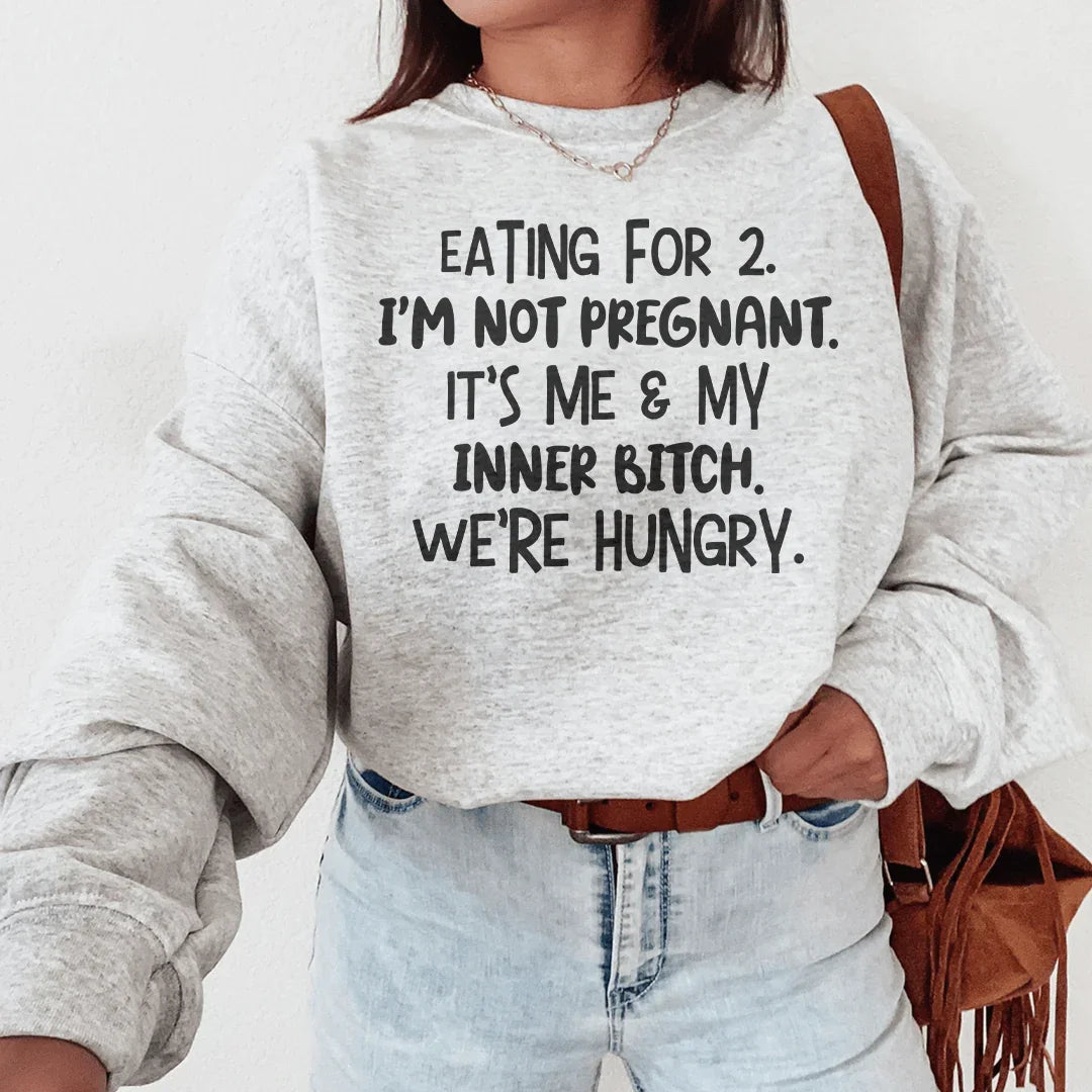 Eating For Two Sweatshirt Peachy Sunday