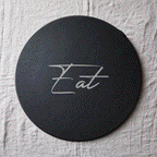 Slate Round 11" Cheese Board Natural Layered Edge Slim 5-6mm BandsCo Straps