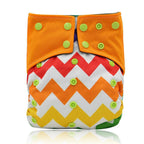 Newborn Cloth Diaper Sewed in Charcoal Bamboo Insert and Suede Pocket Diapers Waterproof Baby Nappies Design for Baby