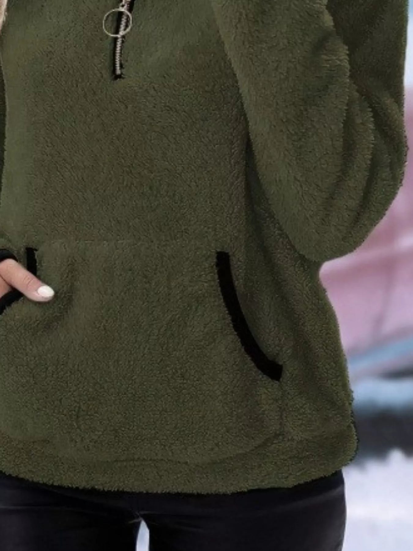 PlushZip Fleece: Cozy Full-Sleeve Plus Sweatshirt THRIXINE