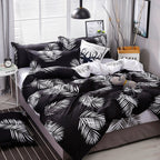 Washed Cotton Four-piece Duvet Cover Sheet Bedding Pi-Mart