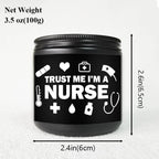 1pc Lavender Scented Candle 5.3oz - "Trust Me, I'm a Nurse" Design with Medical Symbols | Heartfelt Gift for Nurses, Nurse Appreciation, Graduation, Birthdays, Christmas | Soy Wax, Glass Container Lootquake LLC