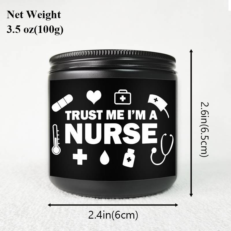 1pc Lavender Scented Candle 5.3oz - "Trust Me, I'm a Nurse" Design with Medical Symbols | Heartfelt Gift for Nurses, Nurse Appreciation, Graduation, Birthdays, Christmas | Soy Wax, Glass Container Lootquake LLC