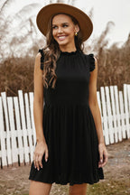 Charmning Ruffled Sleeveless Mini Dress Elegant & Flowy Summer Dress Stevvex