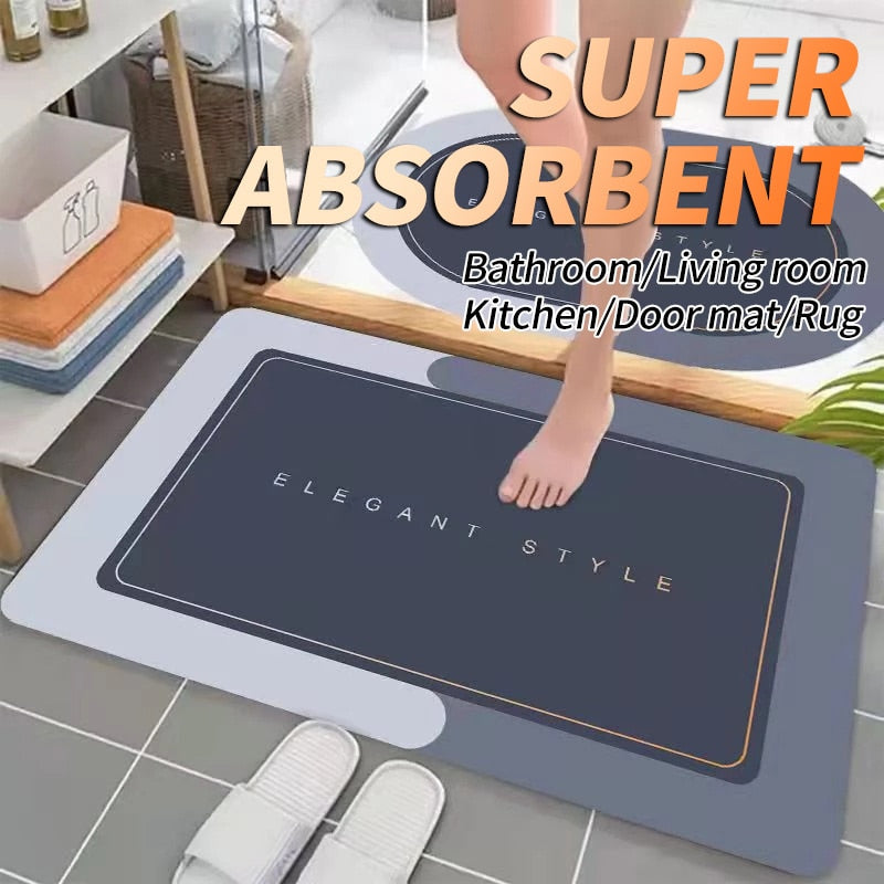 Quick Drying Absorbent Bathroom Mat Pi-Mart
