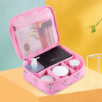 Travel portable large capacity cosmetic bag, printed nylon cosmetic storage bag, cosmetic case, toilet bag, makeup bag organizer, makeup bag with compartments, - SJB-DIAMOND ELITES
