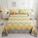 New Cotton Bed Cover Three-piece Set Pi-Mart