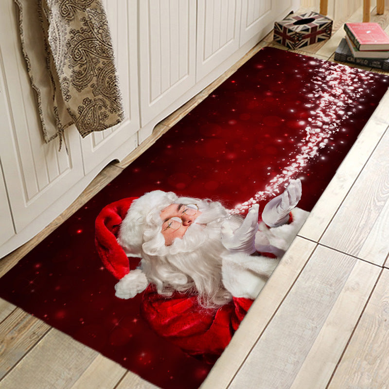 Santa Claus Flannel Absorbent Floor Mat Pi-Mart