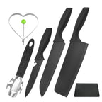 Steel Black Blade Five-piece Set Kitchen Knife Fruit Knife With Omelette Maker Peeling set Pi-Mart
