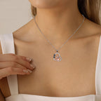 Lovely Heart-shaped Design Pet Dog Pendant Necklace Personality Pi-Mart