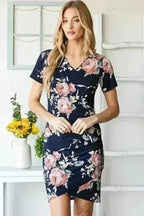 Ruched Floral Mini Dress – Vibrant Plus-Size Summer Style