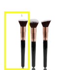 Flat Head Bevel Three Piece Portable Makeup Brush Pi-Mart