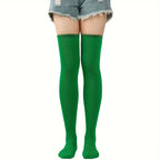 Vibrant Striped Knee High Socks - Women's Calf Socks for Music Festival, Cosplay Party, and Fashion Statement - Soft, Stretchy, and Comfortable Stockings & Hosiery for All-Day Wear Lootquake LLC