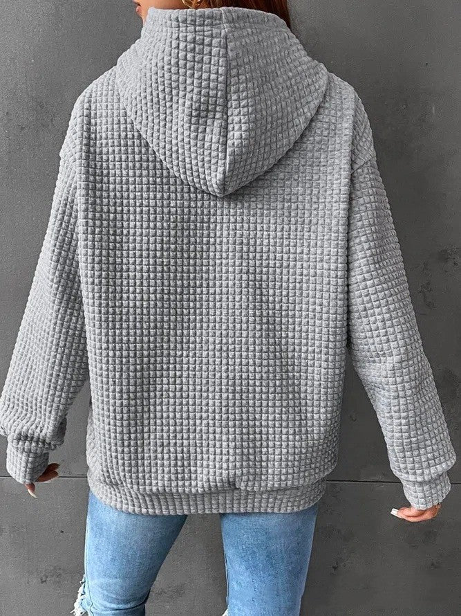 Women's Loose Casual Solid Color Long-sleeved Sweater Pi-Mart