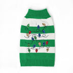 Pet Striped Christmas Lantern Turtleneck Sweater Pi-Mart