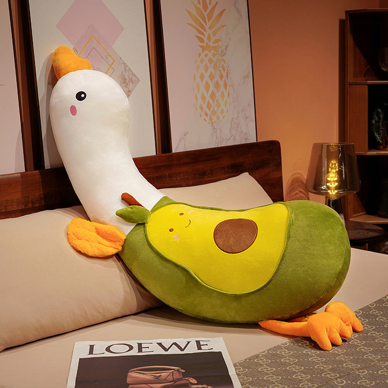 Cartoon Fruit Banana Avocado Big White Goose Doll Toy Pi-Mart