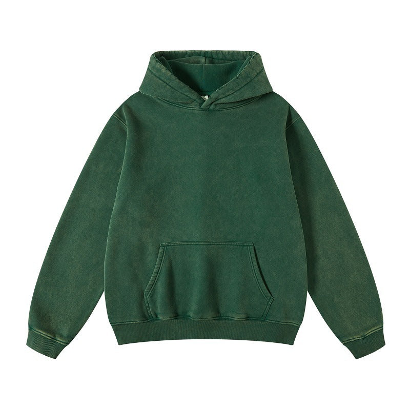 Women's Loose Retro Fleece Hooded Sweatshirt Pi-Mart