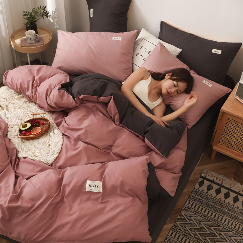 Skin-friendly Brushed Duvet Cover Bedding Four-piece Set Pi-Mart