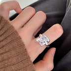 Square Zircon Ring - SJB-DIAMOND ELITES