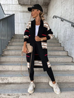 Women Stripe Sweater Casual Wear Pi-Mart