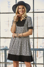 Celeste Plus Size Ditsy Floral Short Sleeve Dress with Pockets For Women – Charming, Comfortable, and Practical Dress for Casual Outings