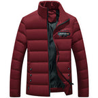 Thick Padded Jacket Stand Up Collar For Slim Fit And Warmth
