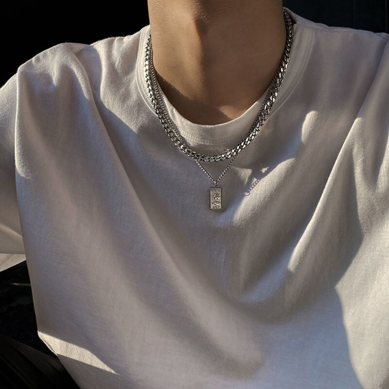 Double Layer Cuban Chain Necklace Pi-Mart